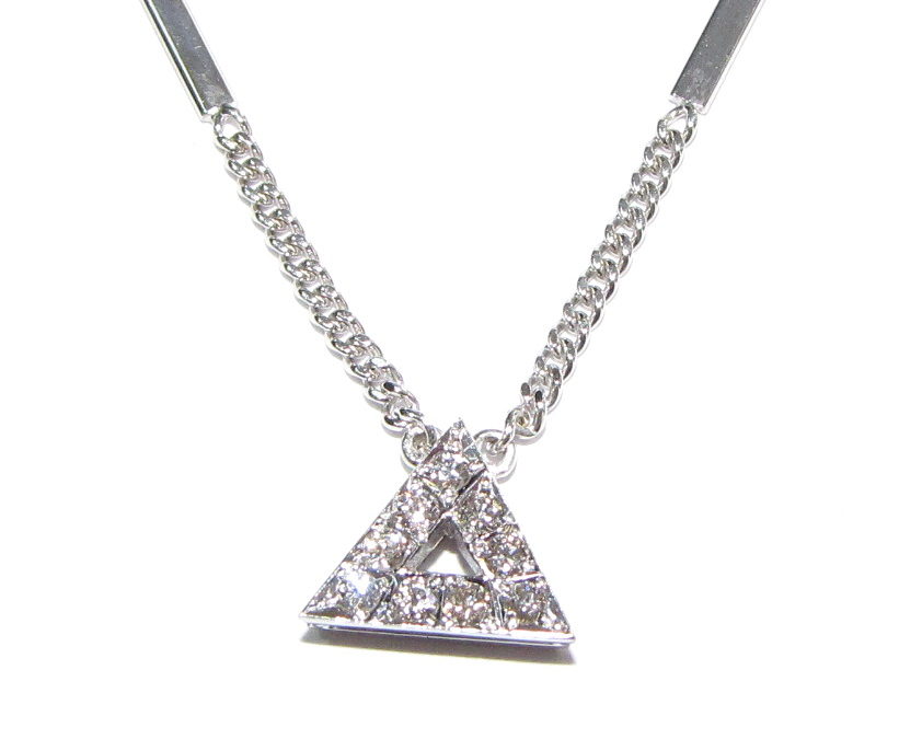 diamond triangle necklace